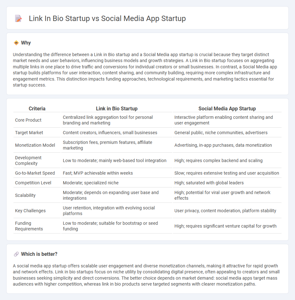Link In Bio Startup vs Social Media App Startup in Entrepreneurship