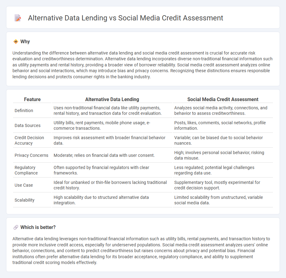Alternative Data Lending vs Social Media Credit Assessment in Banking