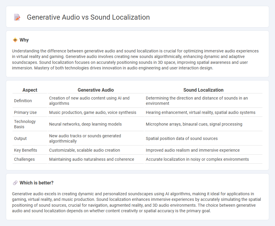 Generative Audio vs Sound Localization in Technology