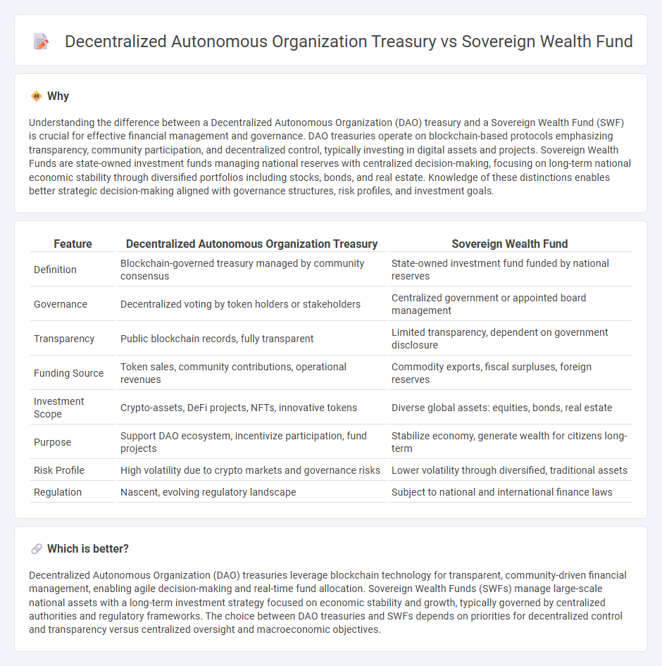 Decentralized Autonomous Organization Treasury vs Sovereign Wealth Fund in Finance