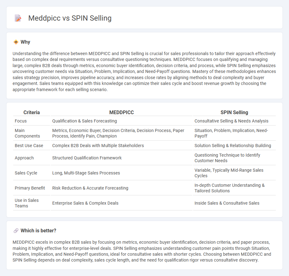 Meddpicc vs Spin Selling in Sales