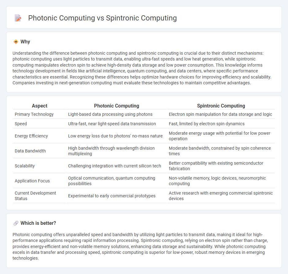 Photonic Computing vs Spintronic Computing in Technology