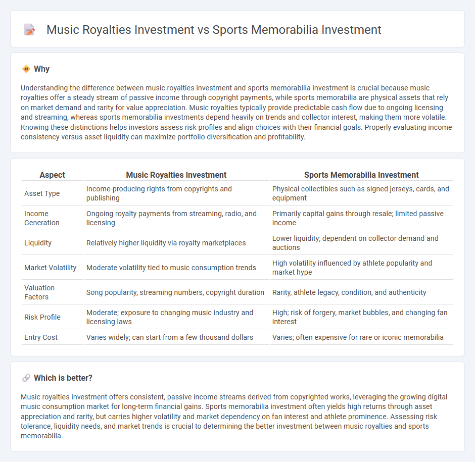 Music Royalties Investment vs Sports Memorabilia Investment in Investment