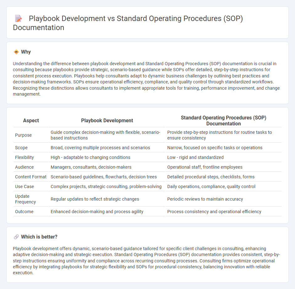 Playbook Development vs Standard Operating Procedures (Sop) Documentation in Consulting