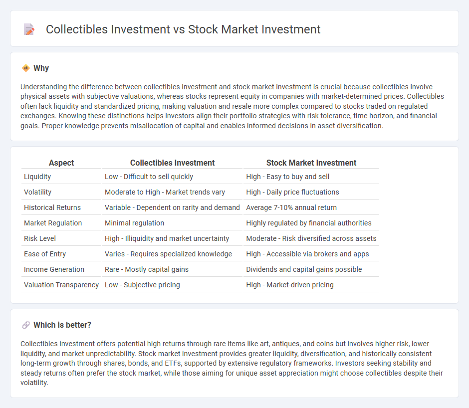 Collectibles Investment vs Stock Market Investment in Investment
