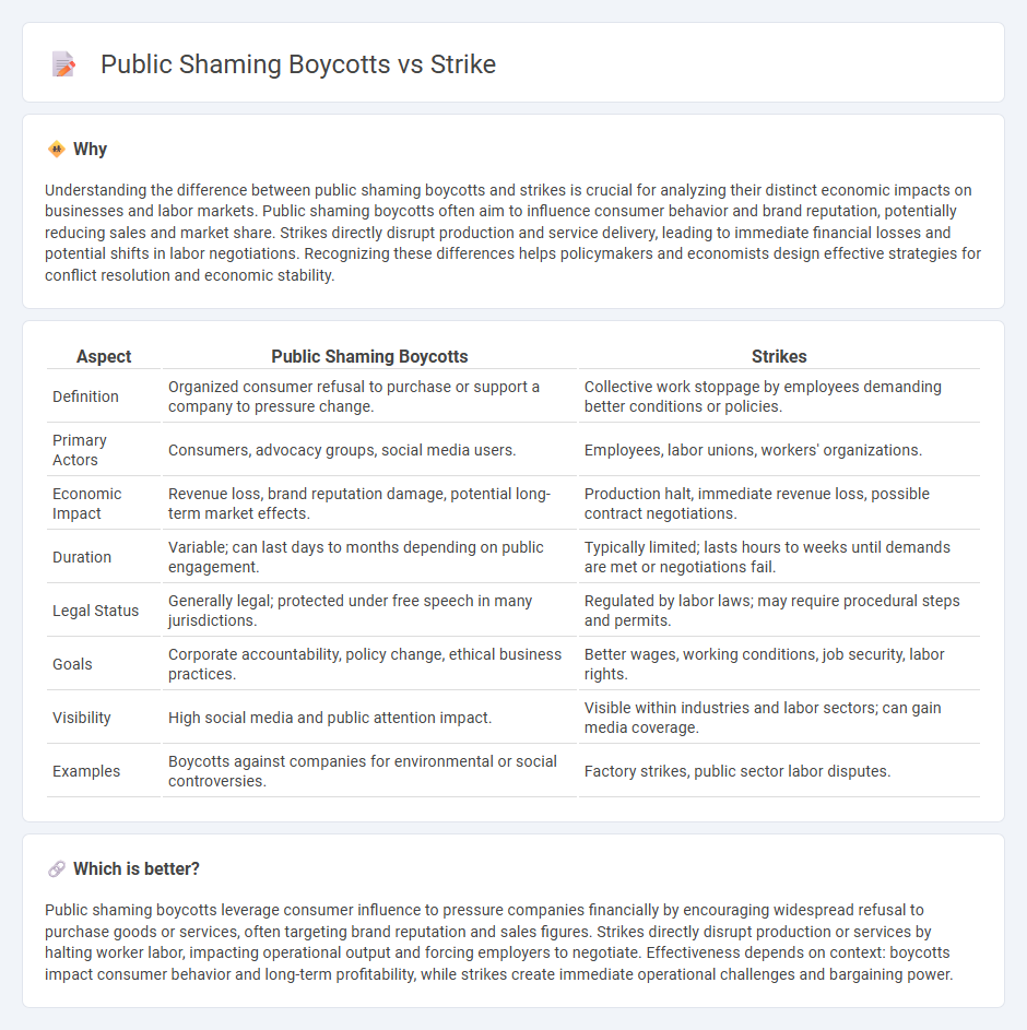 Public Shaming Boycotts vs Strike in Economy