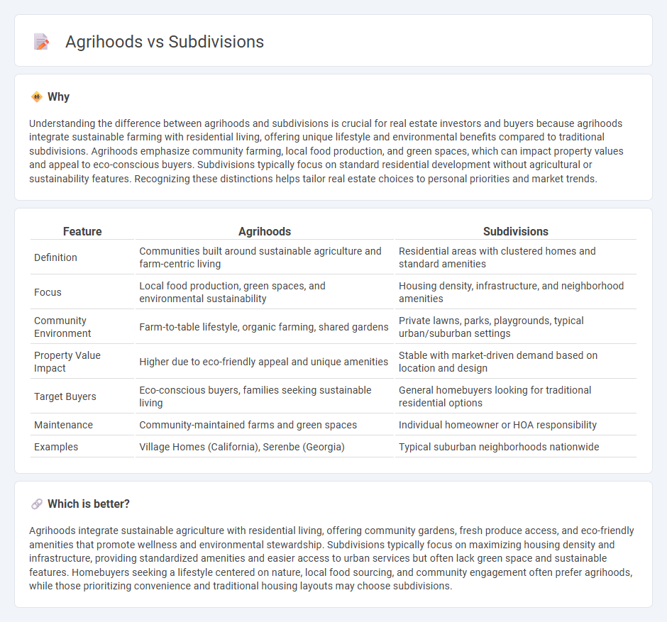 Agrihoods vs Subdivisions in Real Estate