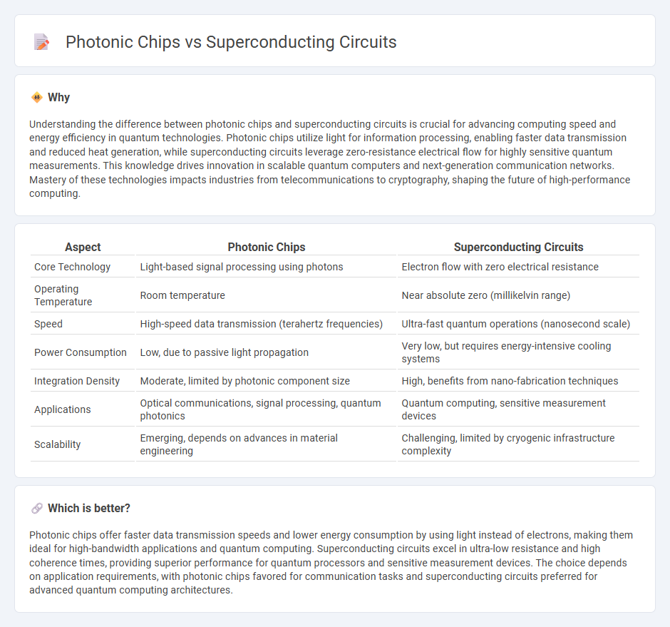 Photonic Chips vs Superconducting Circuits in Technology