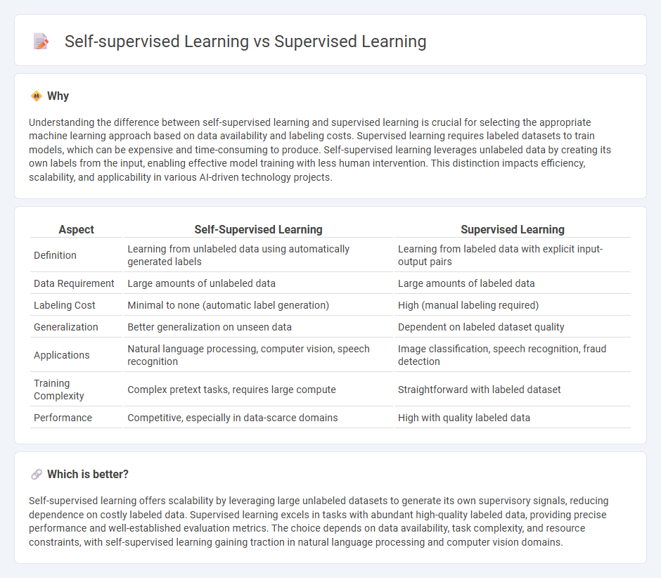 Self-Supervised Learning vs Supervised Learning in Technology