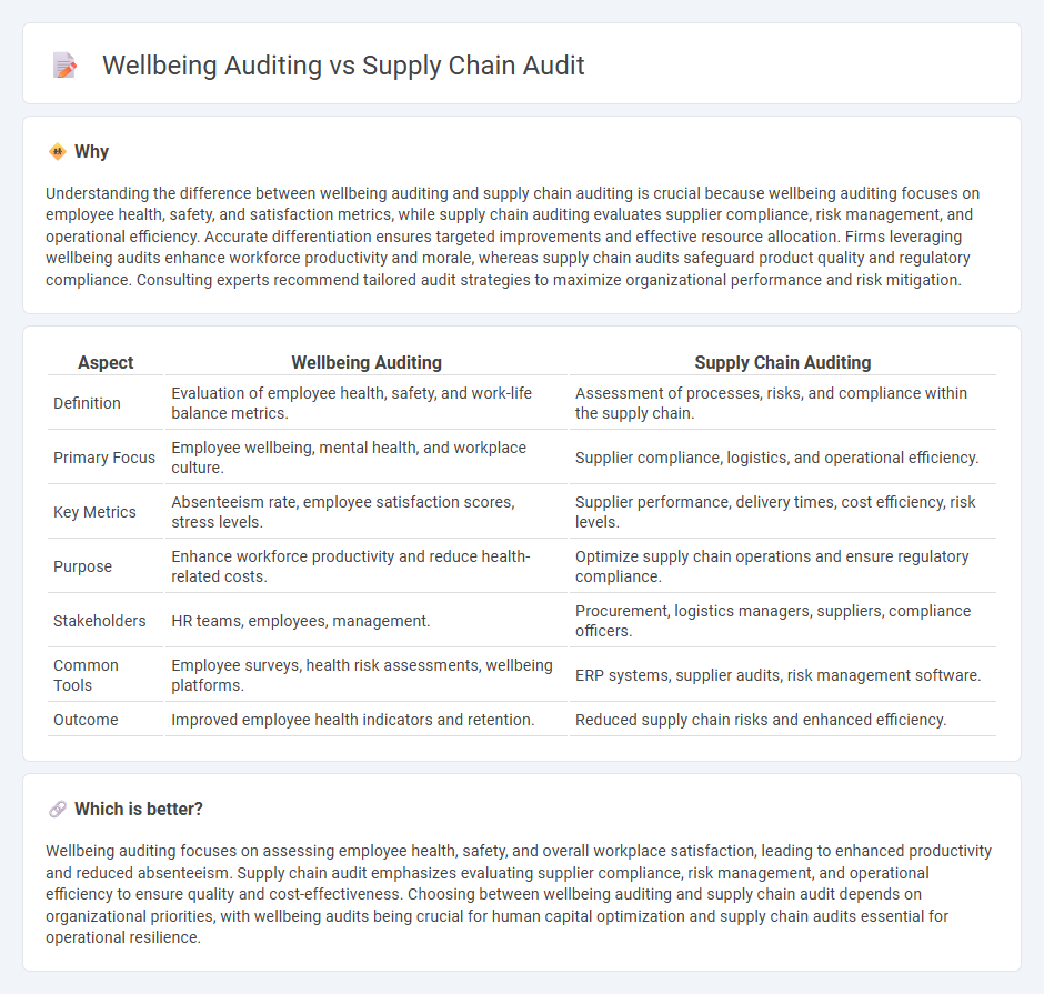 Wellbeing Auditing vs Supply Chain Audit in Consulting
