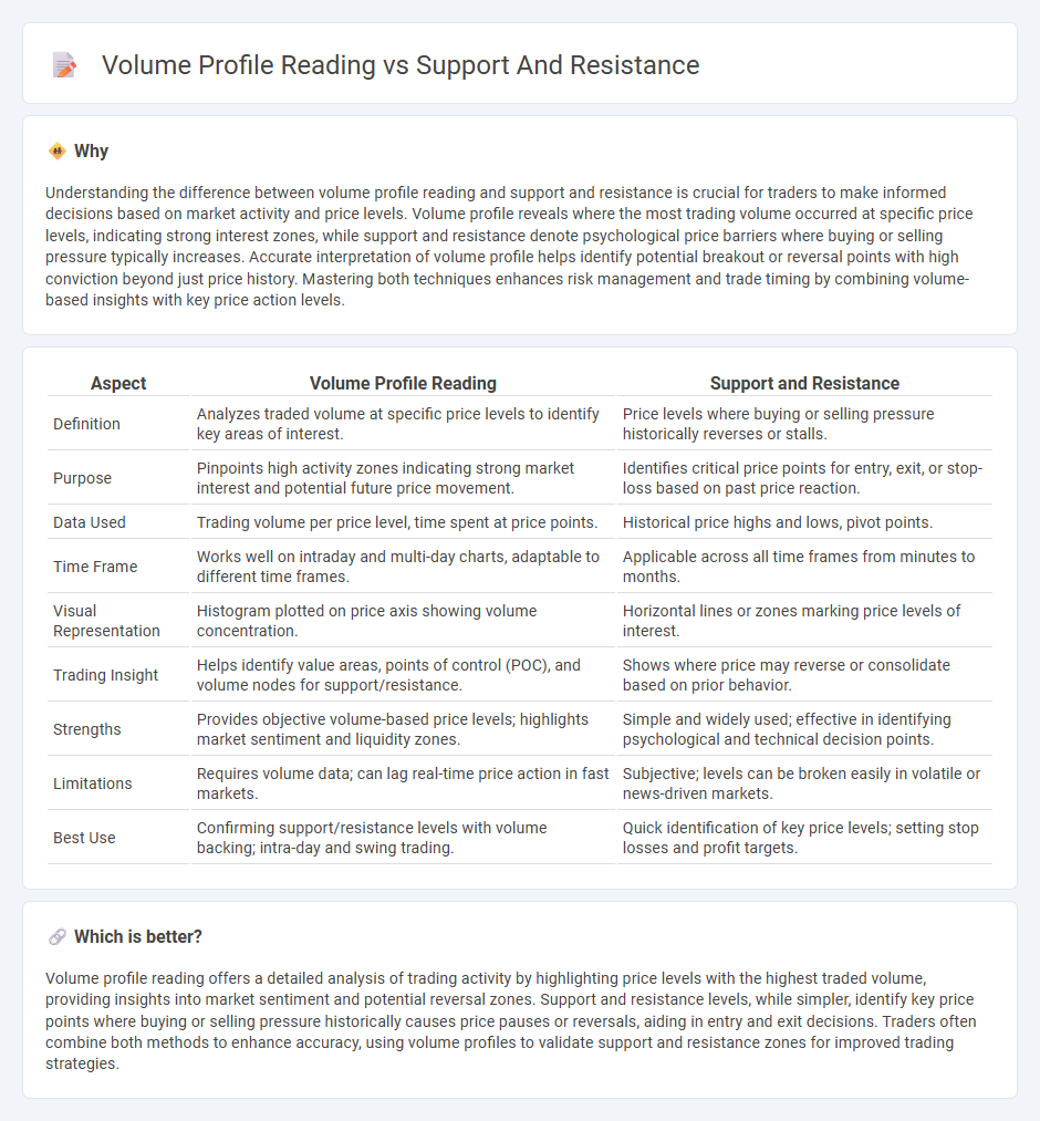 Volume Profile Reading vs Support And Resistance in Trading