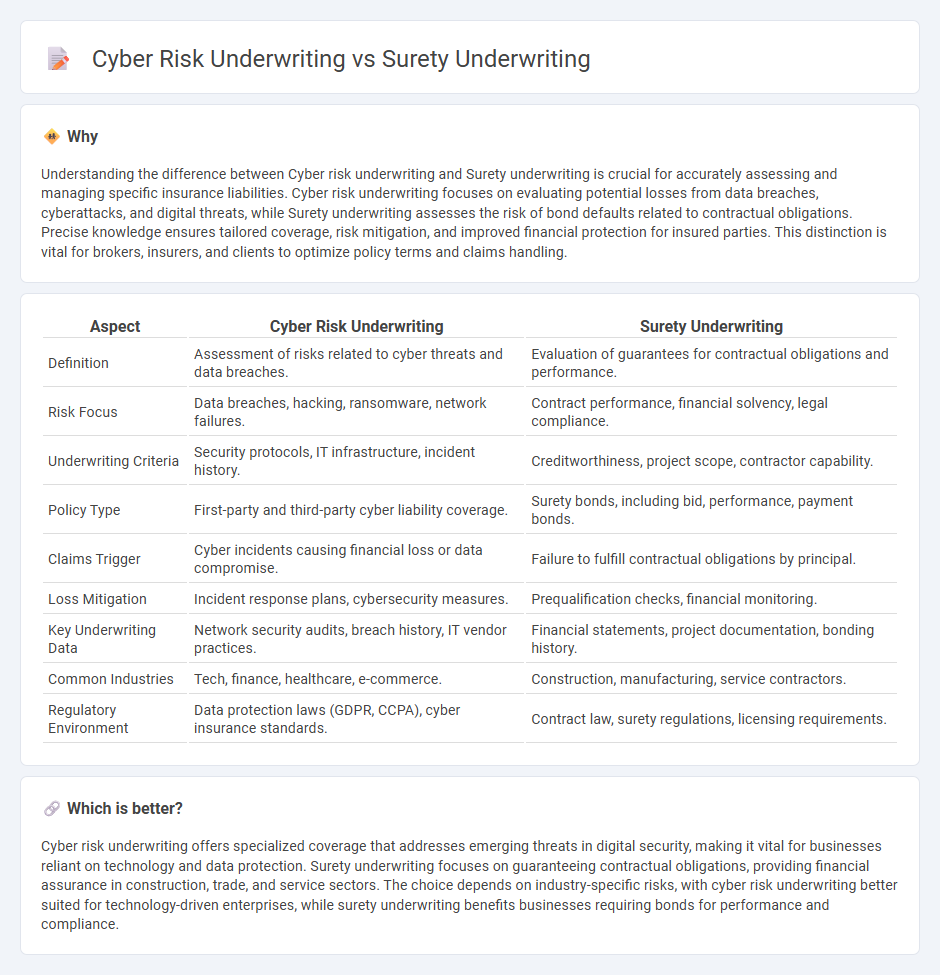 Cyber Risk Underwriting vs Surety Underwriting in Insurance