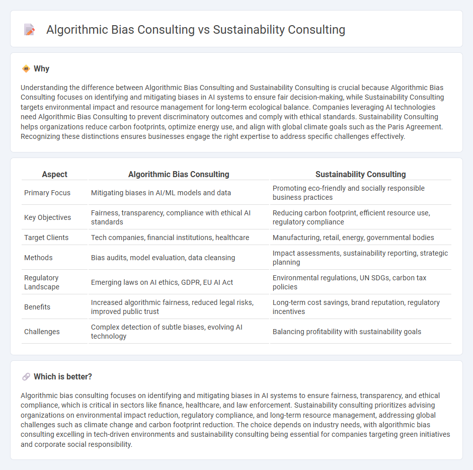 Algorithmic Bias Consulting vs Sustainability Consulting in Consulting