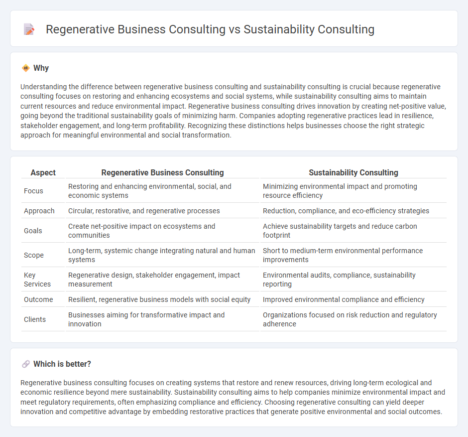 Regenerative Business Consulting vs Sustainability Consulting in Consulting