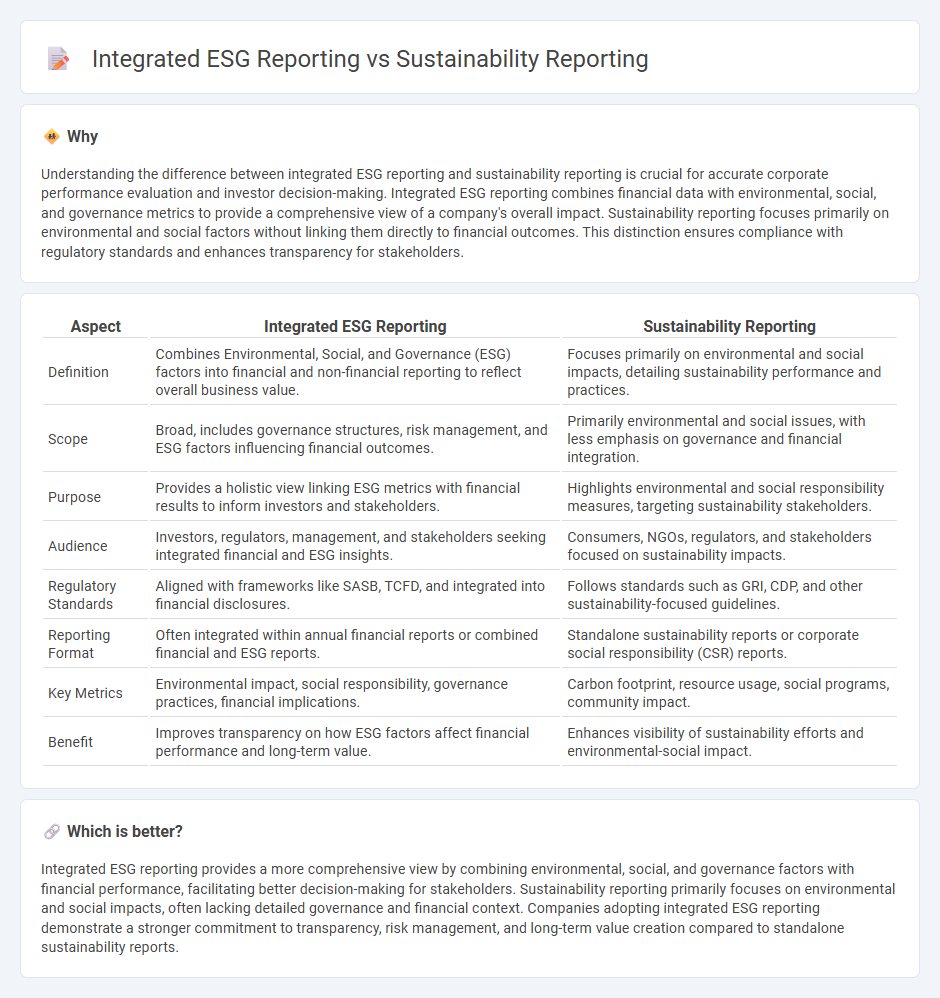 Integrated Esg Reporting vs Sustainability Reporting in Accounting