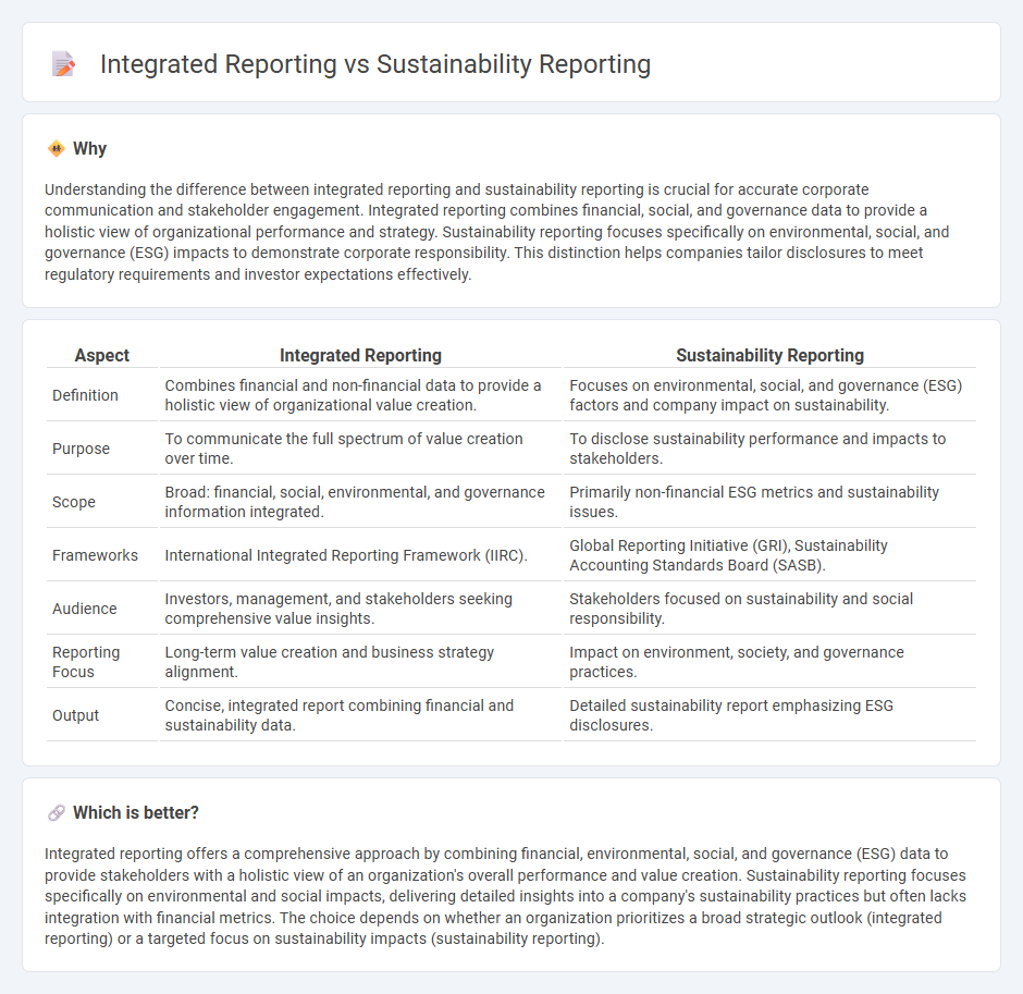 Integrated Reporting vs Sustainability Reporting in Accounting