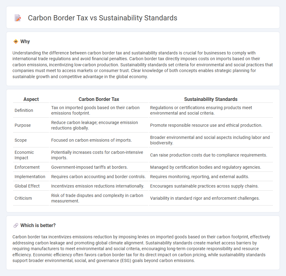 Carbon Border Tax vs Sustainability Standards in Economy