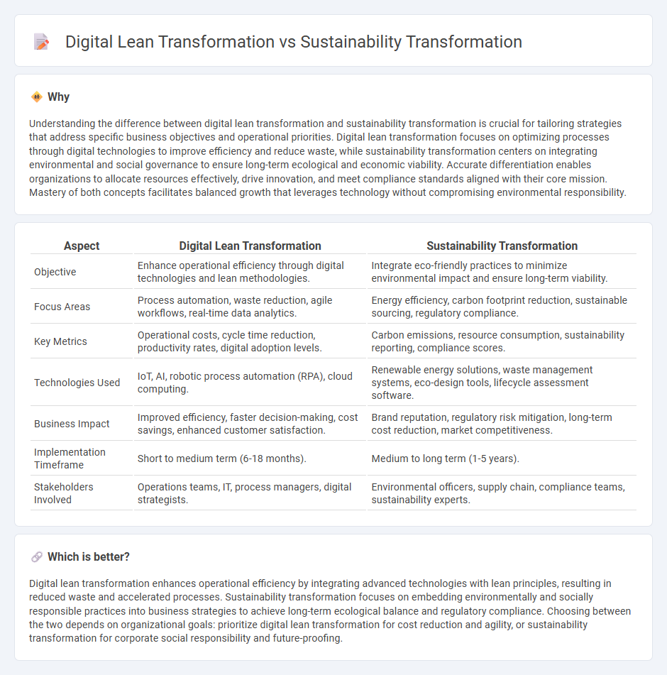 Digital Lean Transformation vs Sustainability Transformation in Consulting