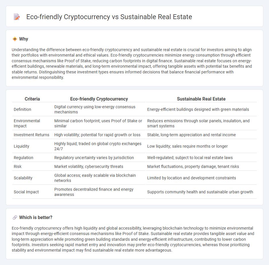 Eco-Friendly Cryptocurrency vs Sustainable Real Estate in Investment