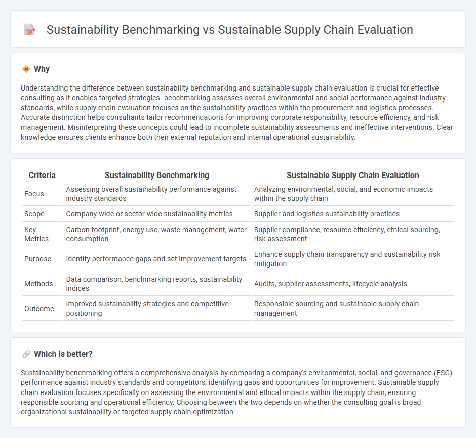 Sustainability Benchmarking vs Sustainable Supply Chain Evaluation in Consulting