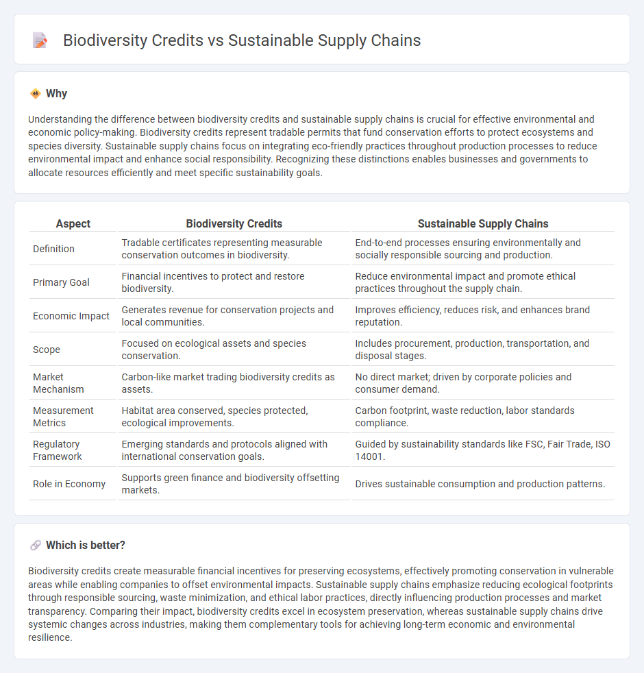 Biodiversity Credits vs Sustainable Supply Chains in Economy