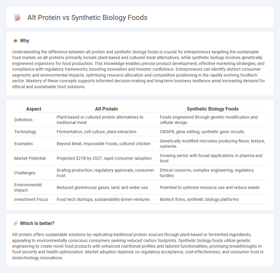 Alt Protein vs Synthetic Biology Foods in Entrepreneurship