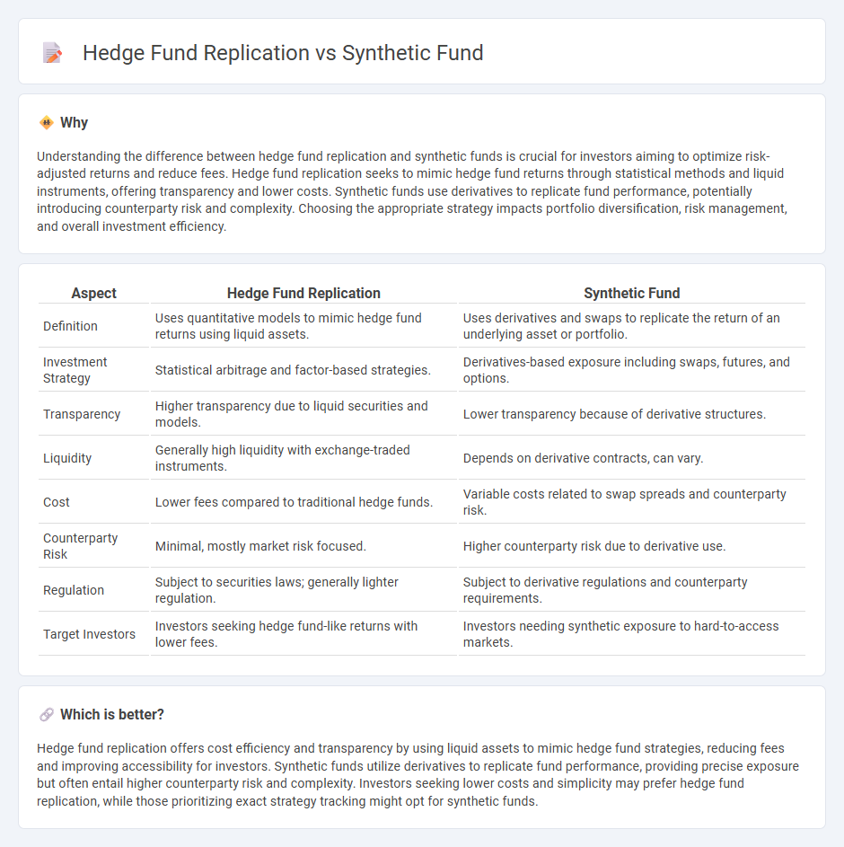 Hedge Fund Replication vs Synthetic Fund in Investment