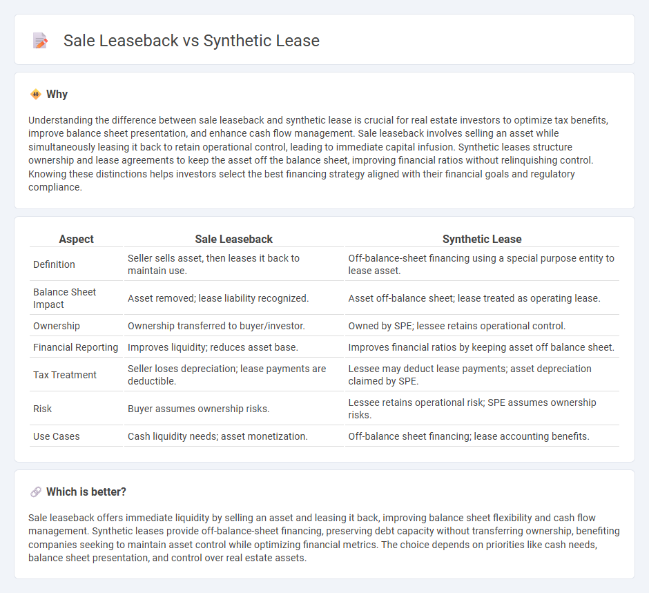 Sale Leaseback vs Synthetic Lease in Real Estate