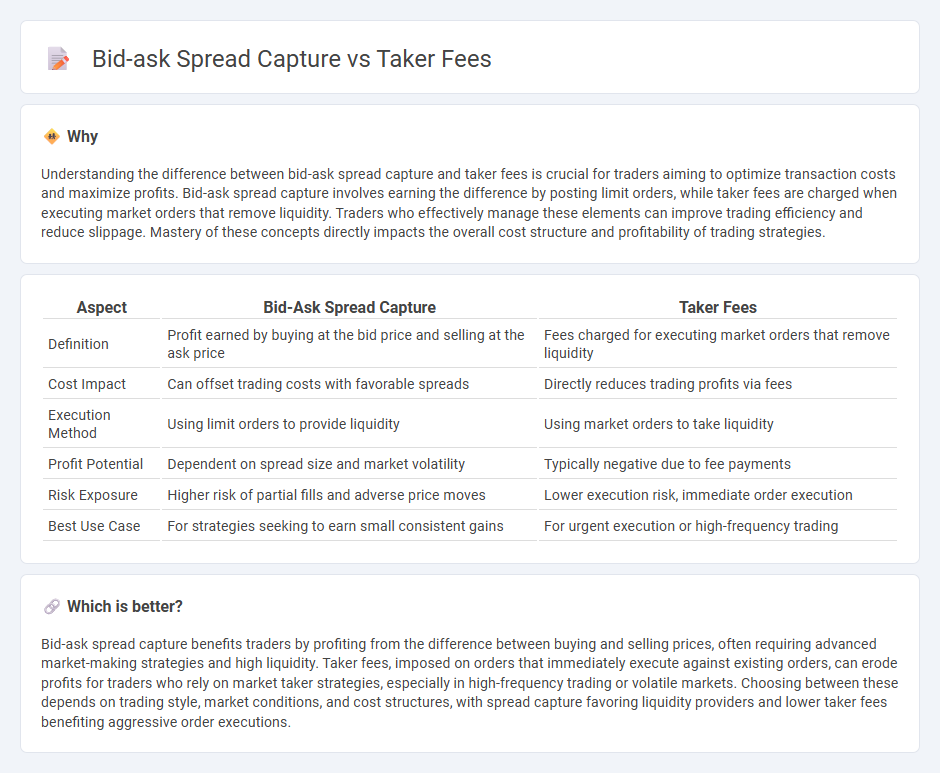 Bid-Ask Spread Capture vs Taker Fees in Trading