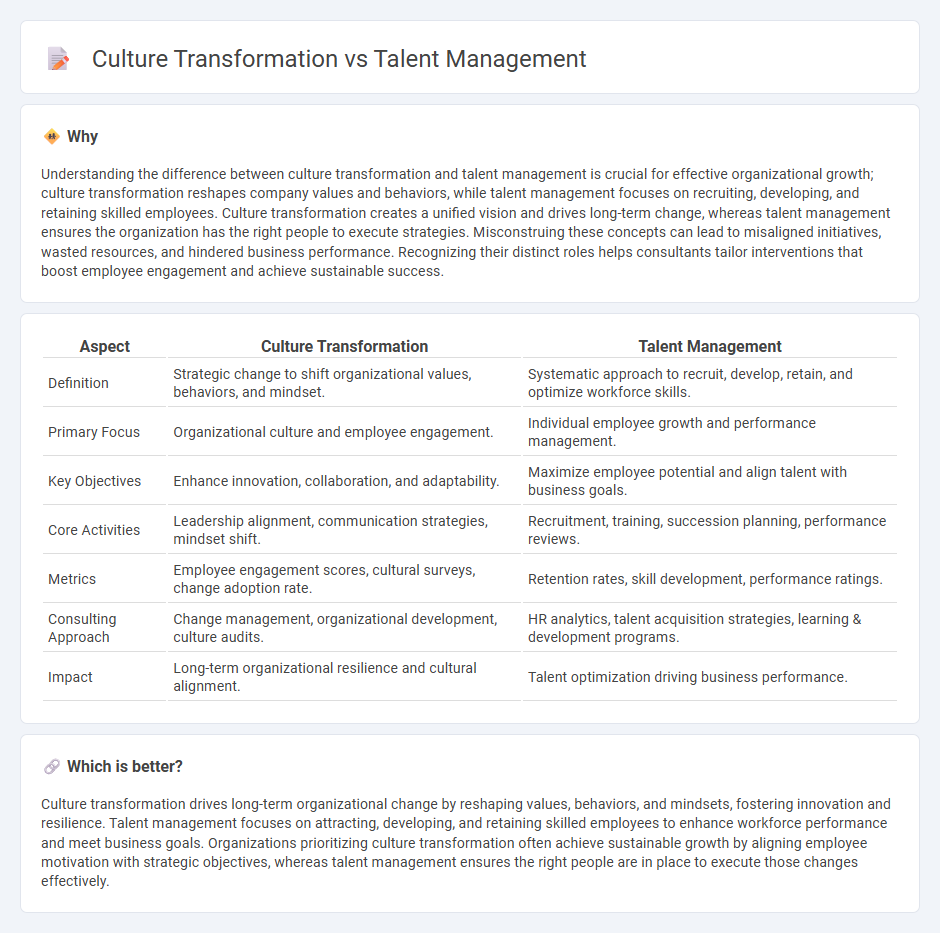 Culture Transformation vs Talent Management in Consulting