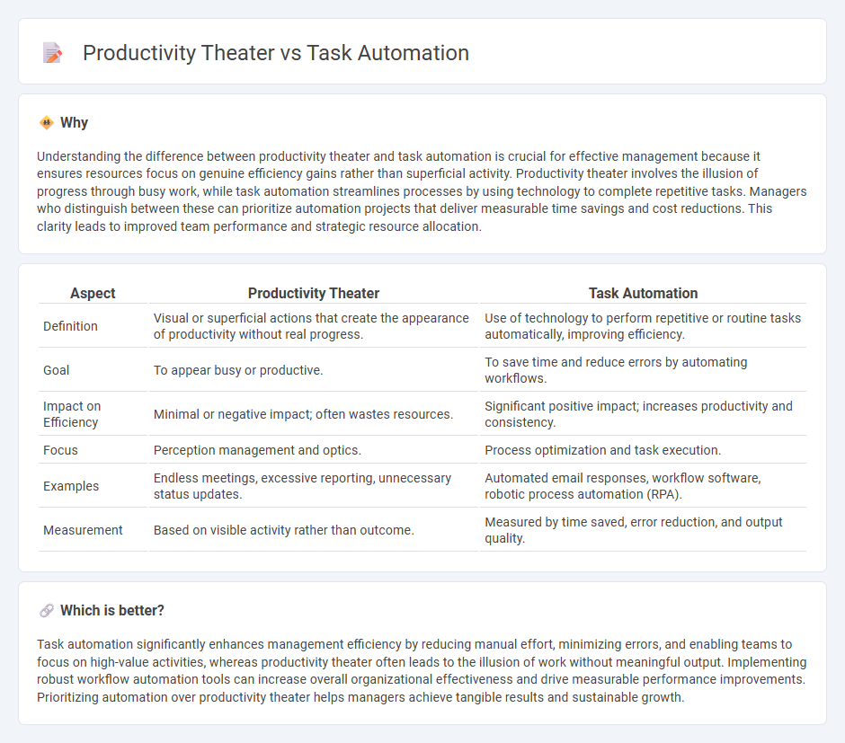 Productivity Theater vs Task Automation in Management