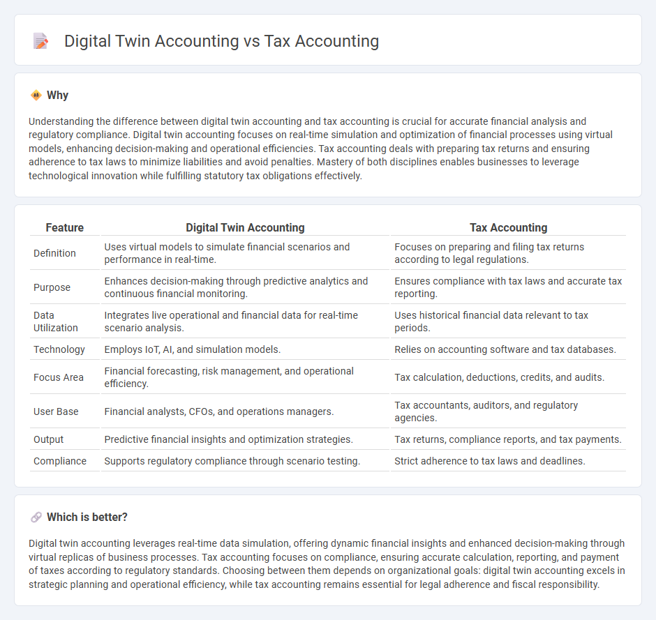 Digital Twin Accounting vs Tax Accounting in Accounting