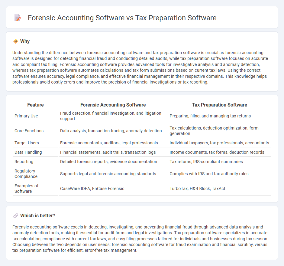 Forensic Accounting Software vs Tax Preparation Software in Accounting