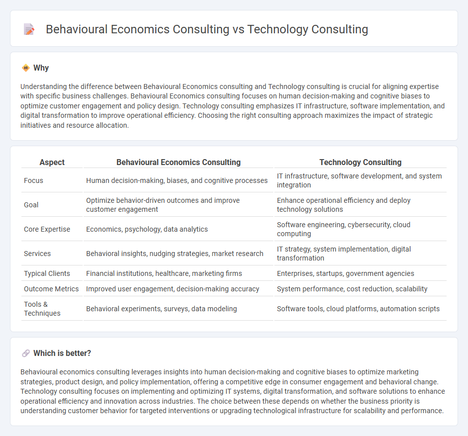 Behavioural Economics Consulting vs Technology Consulting in Consulting
