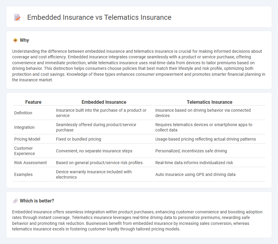 Embedded Insurance vs Telematics Insurance in Insurance