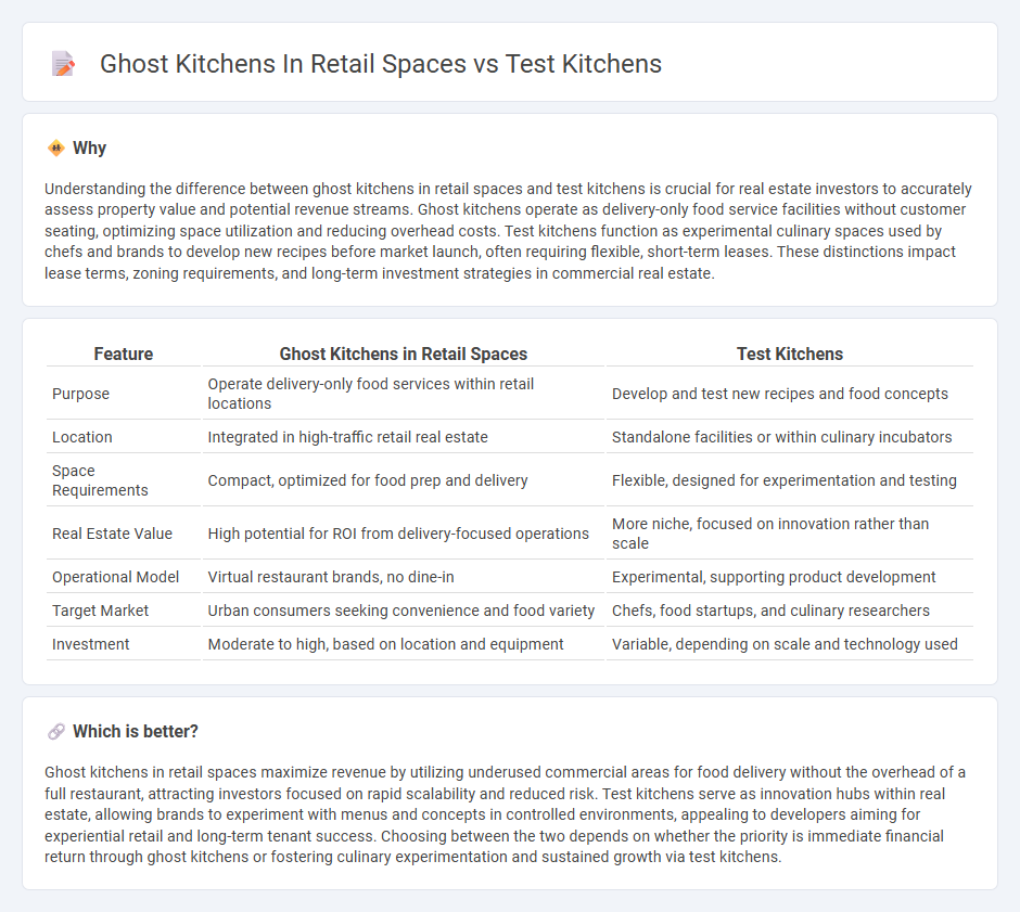 Ghost Kitchens In Retail Spaces vs Test Kitchens in Real Estate