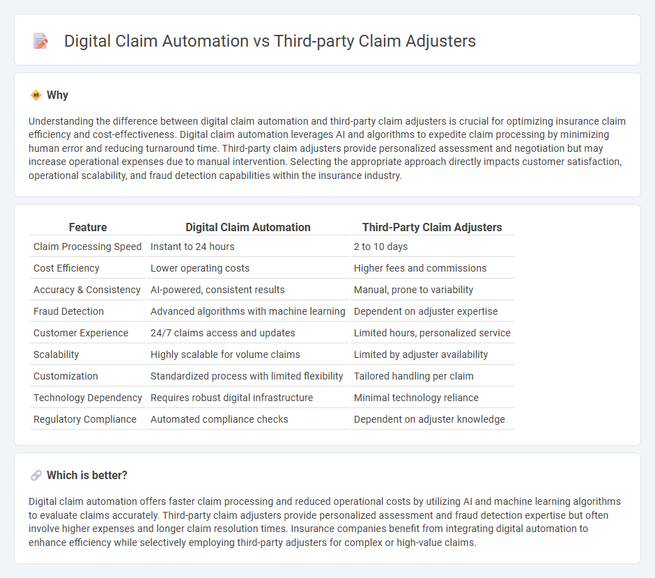 Digital Claim Automation vs Third-Party Claim Adjusters in Insurance