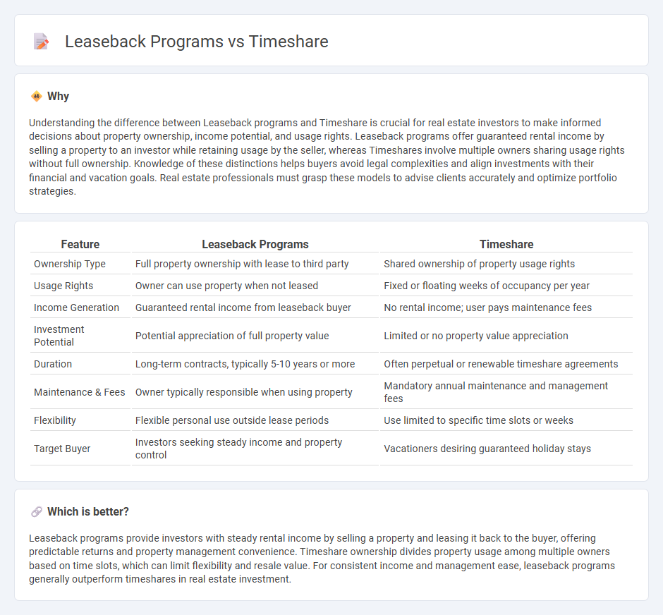 Leaseback Programs vs Timeshare in Real Estate