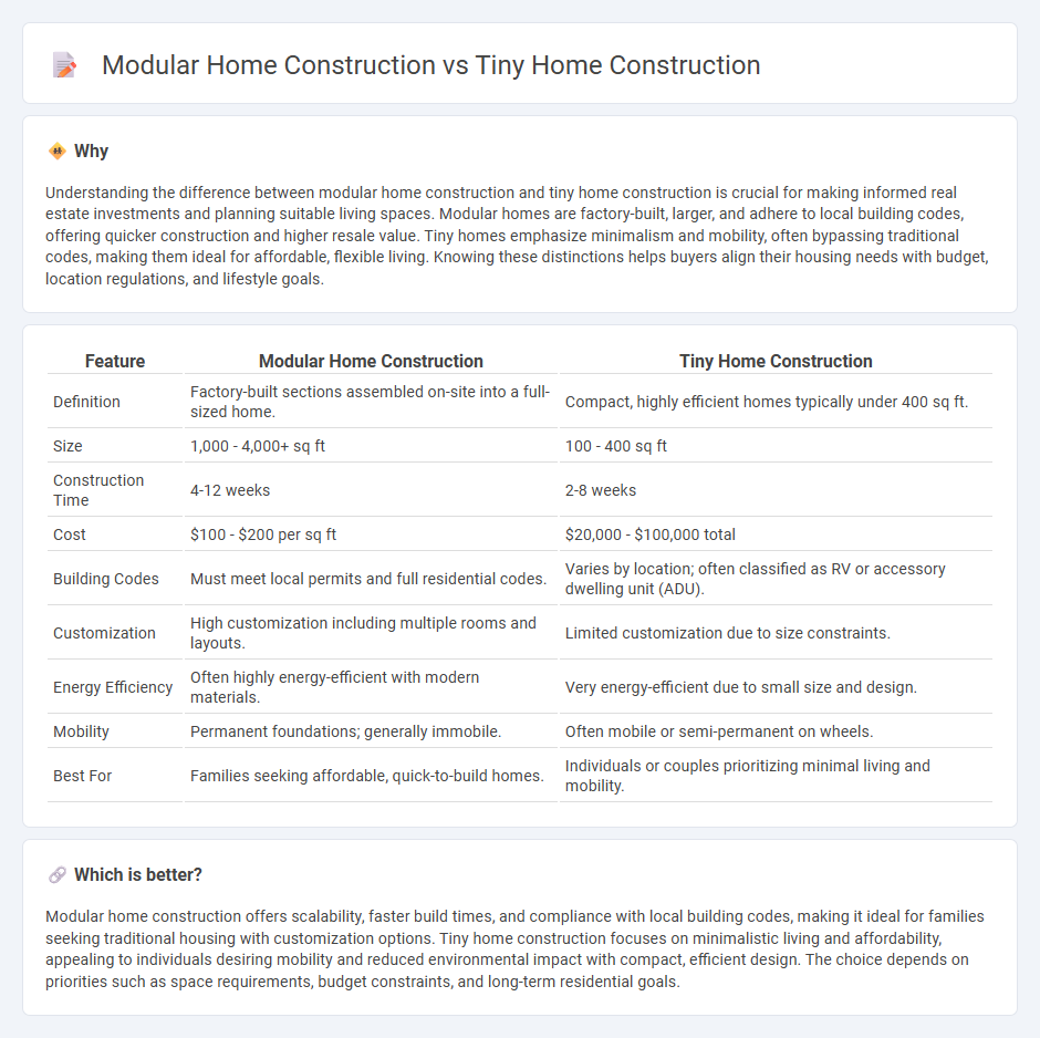 Modular Home Construction vs Tiny Home Construction in Real Estate