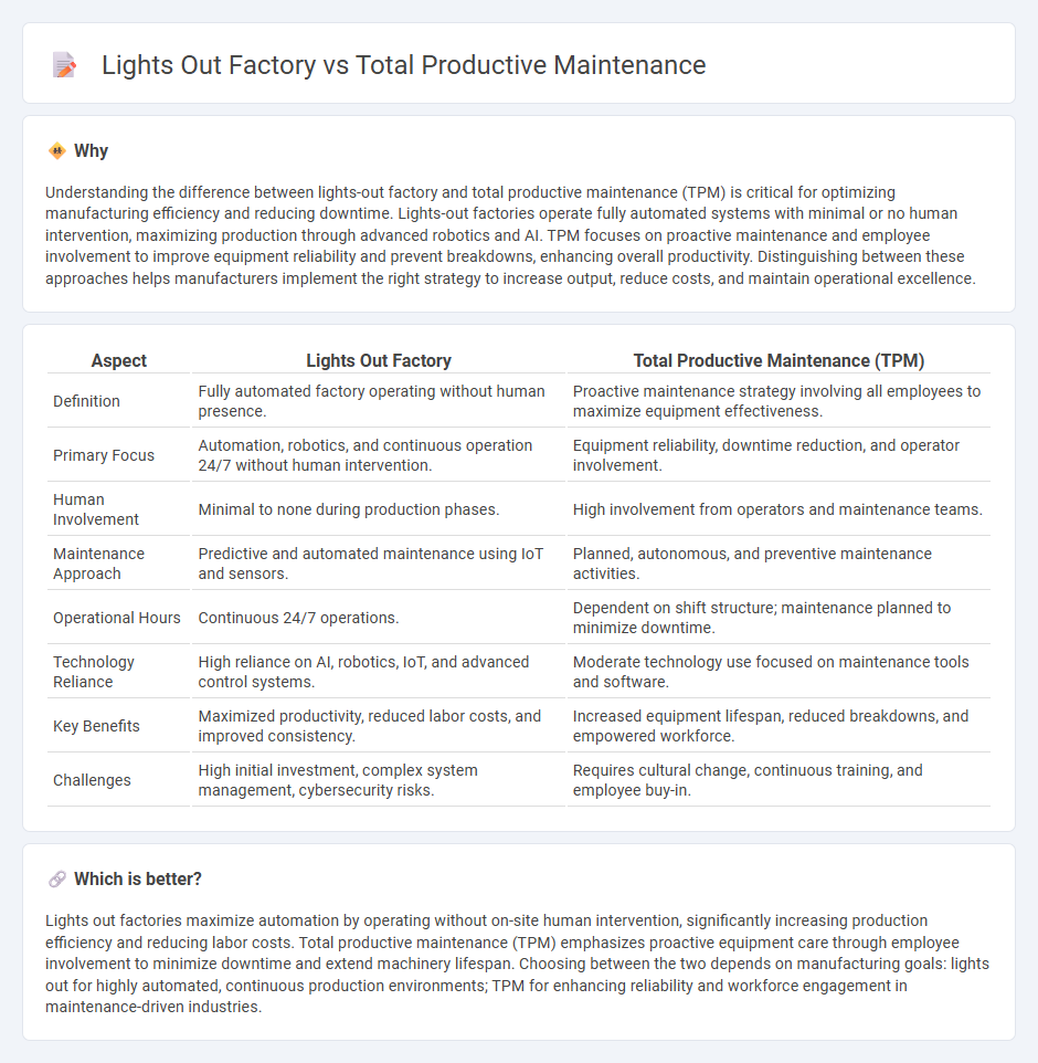 Lights Out Factory vs Total Productive Maintenance in Manufacturing