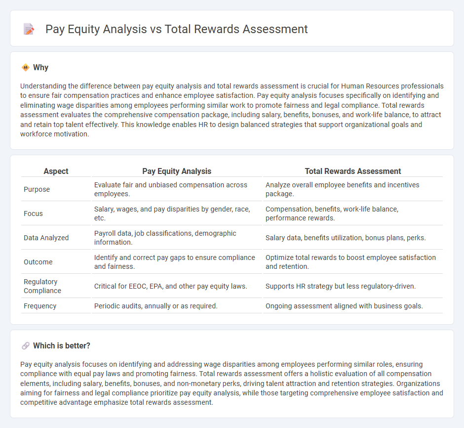 Pay Equity Analysis vs Total Rewards Assessment in Human Resources