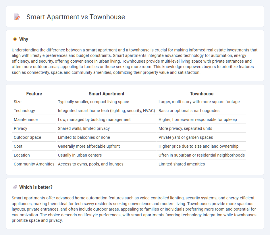 Smart Apartment vs Townhouse in Real Estate