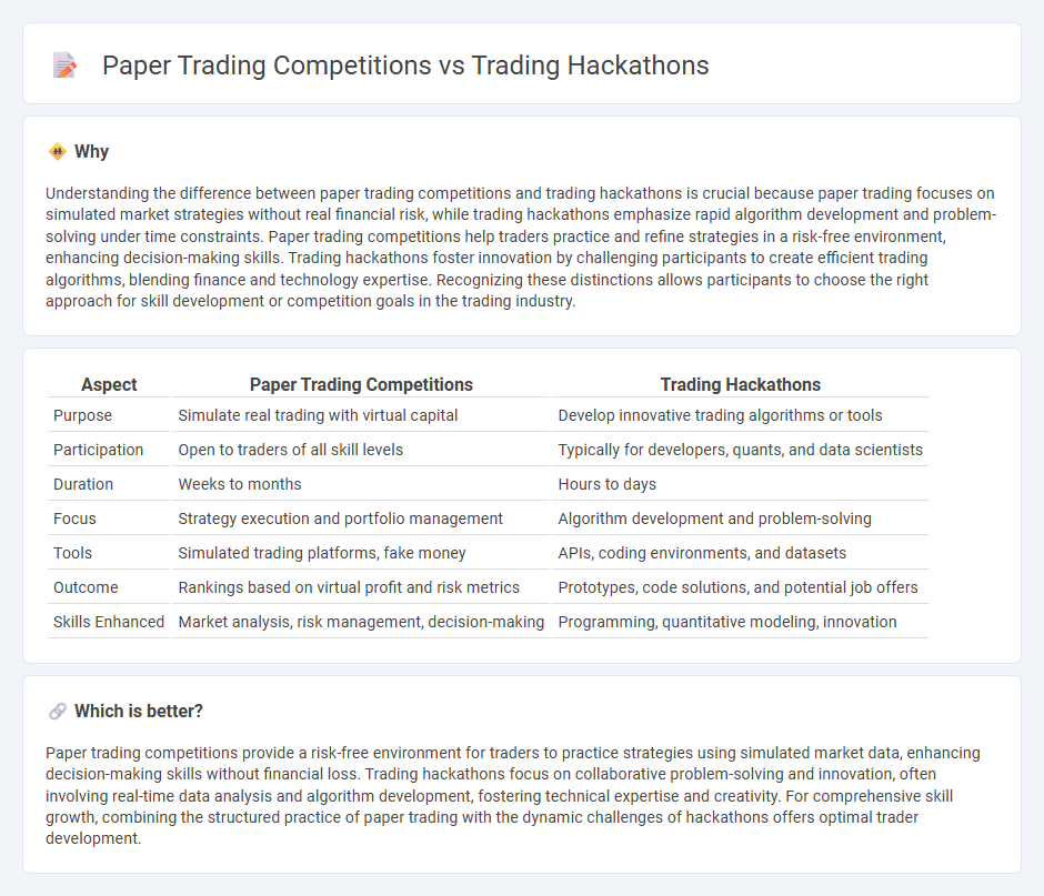 Paper Trading Competitions vs Trading Hackathons in Trading