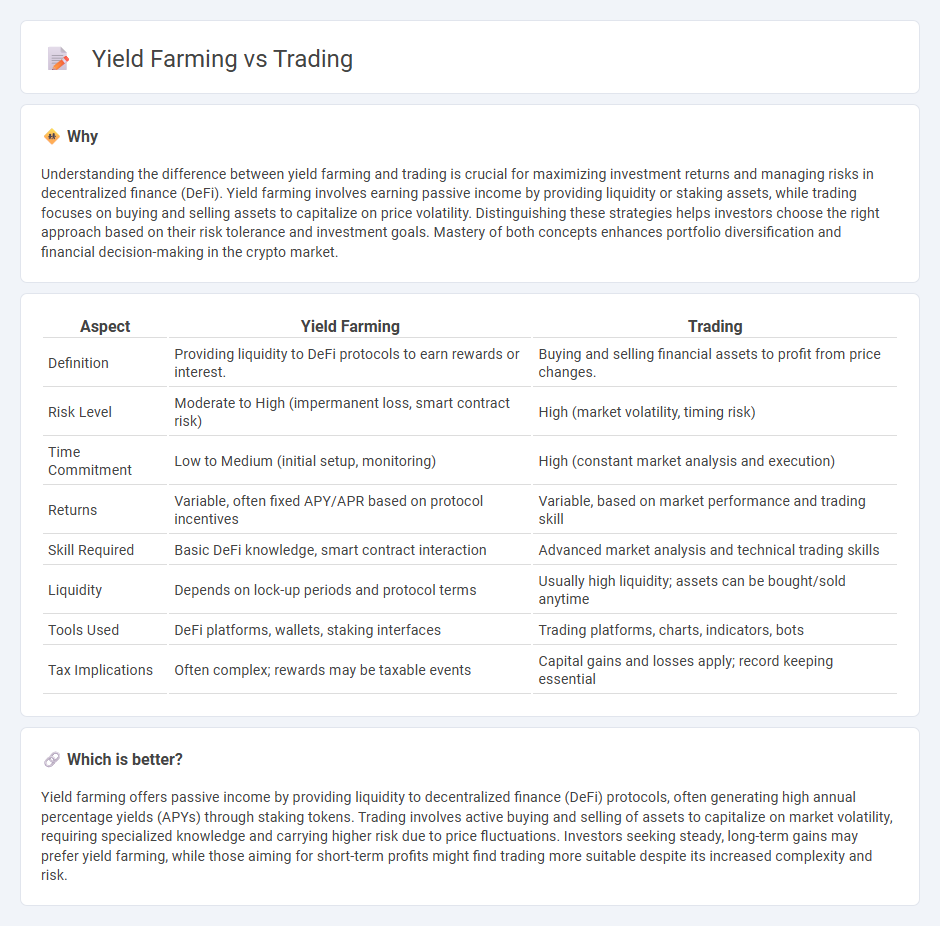 Yield Farming vs Trading in Finance