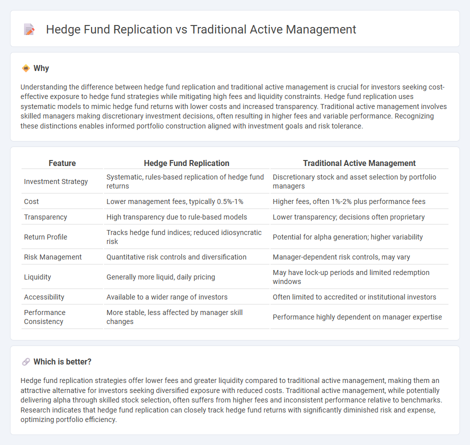Hedge Fund Replication vs Traditional Active Management in Investment