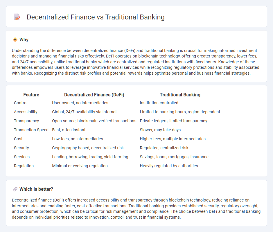 Decentralized Finance vs Traditional Banking in Finance