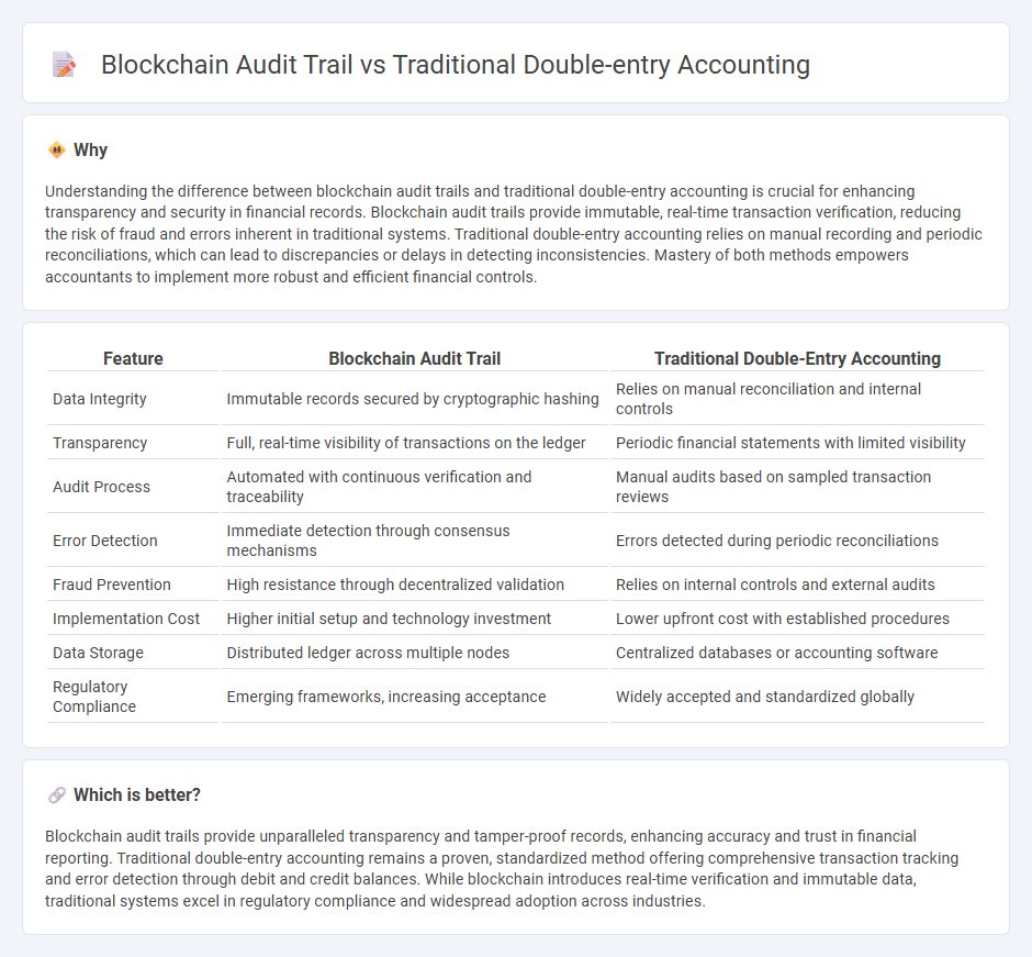 Blockchain Audit Trail vs Traditional Double-Entry Accounting in Accounting