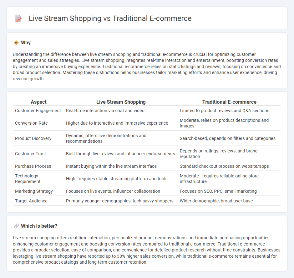 Live Stream Shopping vs Traditional E-Commerce in Commerce