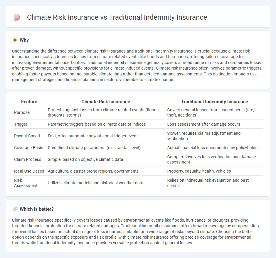 Climate Risk Insurance vs Traditional Indemnity Insurance in Insurance