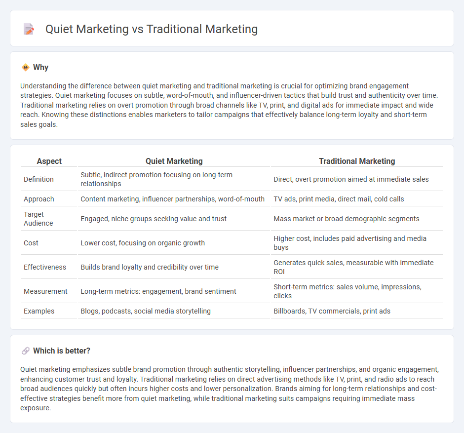 Quiet Marketing vs Traditional Marketing in Marketing